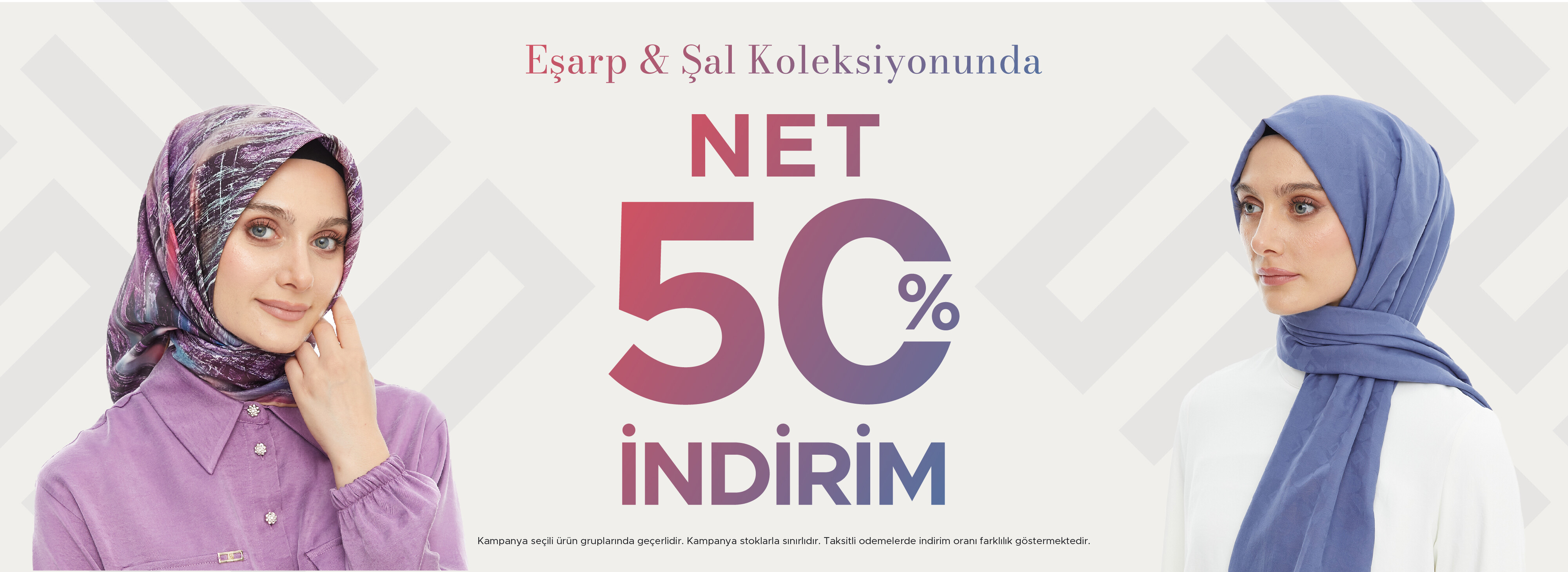 ŞAL&EŞARP NET %50 İNDİRİM