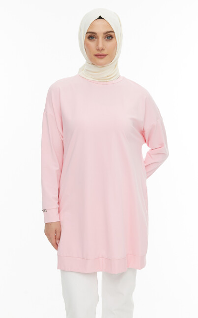 SETRMS AÇIK PEMBE Basic Penye Tunik 2424102 