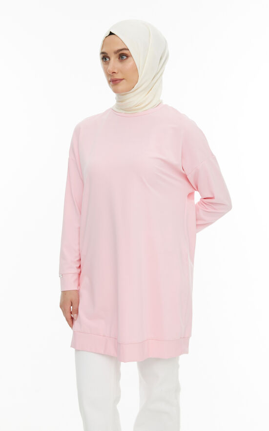 SETRMS AÇIK PEMBE Basic Penye Tunik 2424102 - 2