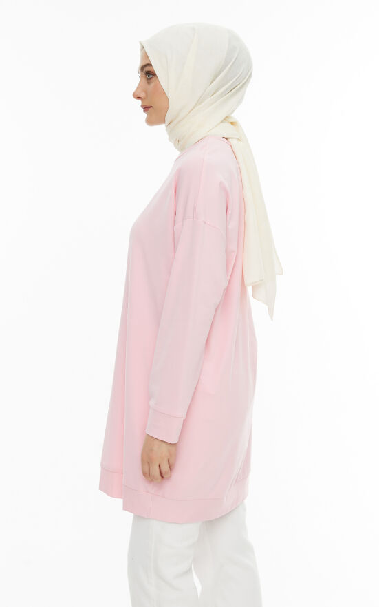 SETRMS AÇIK PEMBE Basic Penye Tunik 2424102 - 3