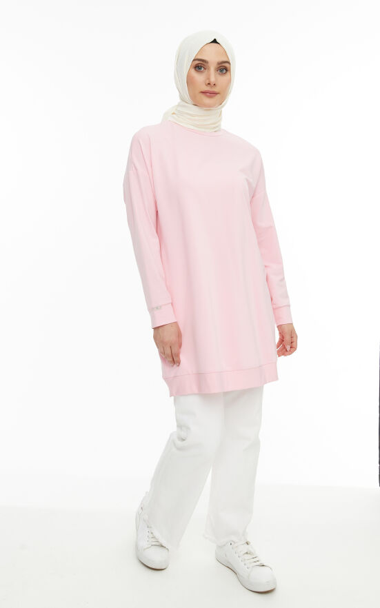 SETRMS AÇIK PEMBE Basic Penye Tunik 2424102 - 4