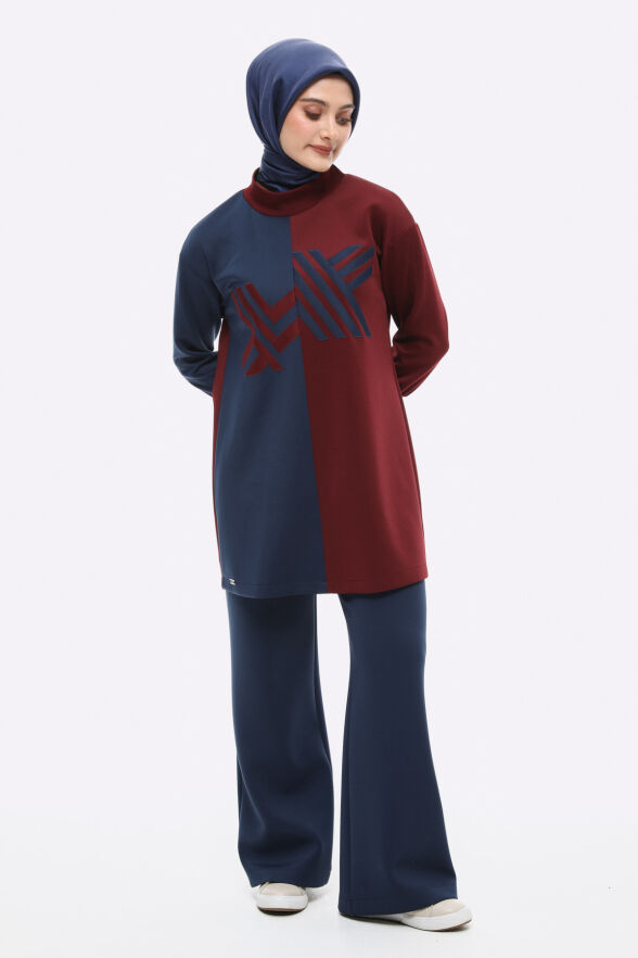 SETRMS BORDO Çift Renkli Scuba Spor Tunik 2514056 - 4