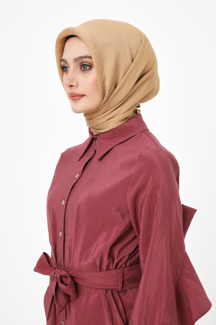 SETRMS CAMEL Mini Kazayağı Desenli Eşarp 242953218 - SETRMS