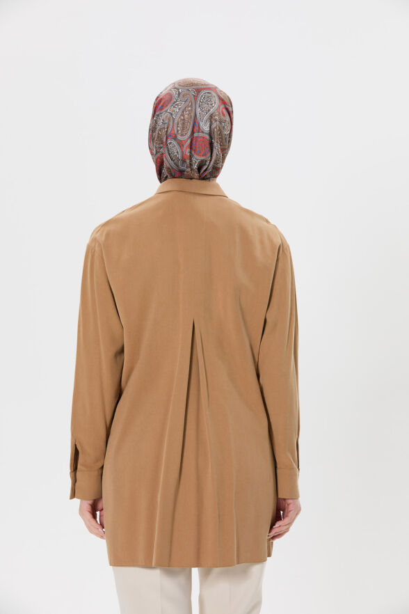 SETRMS CAMEL Taş Detaylı Cepli Tunik 2514123 - 6