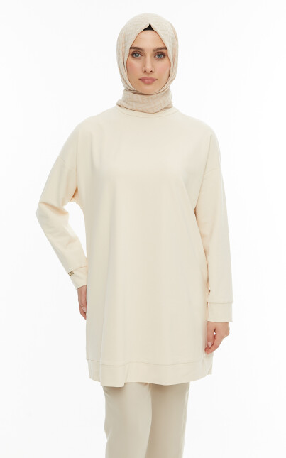 SETRMS KREM Basic Penye Tunik 2424102 - SETRMS