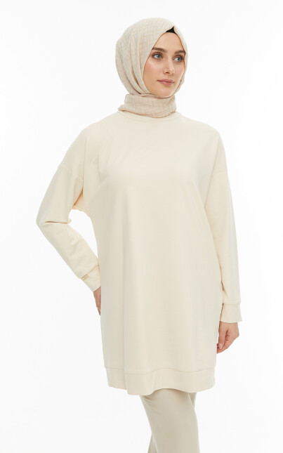 SETRMS KREM Basic Penye Tunik 2424102 - SETRMS (1)