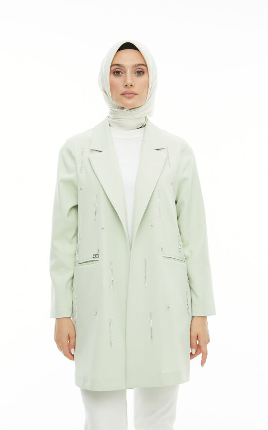 SETRMS MİNT Sarkıt Taş Detaylı Blazer Ceket 2427158 - 1