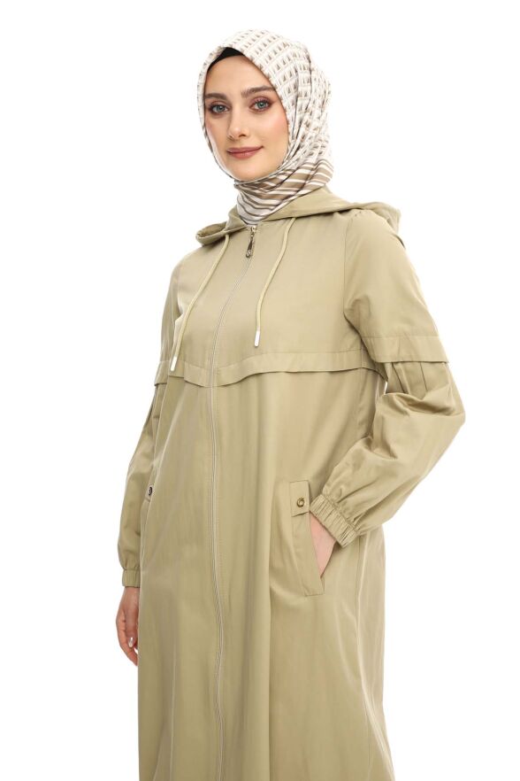 SETRMS OLIVE Pat Detaylı Fermuarlı Kap 2422009 - 3