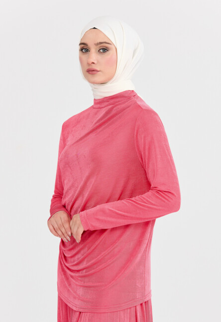 SETRMS PEMBE Drape Detaylı Bluz 2325146 - SETRMS